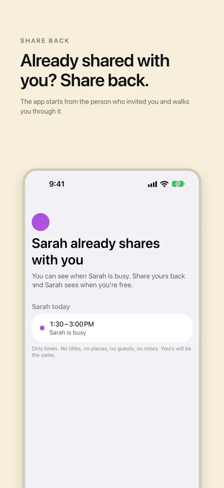 Already shared with you? Share back. The app starts from the person who invited you and walks you through it.