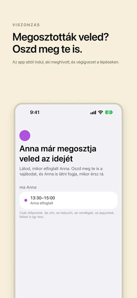 Megosztották veled? Oszd meg te is. Az app attól indul, aki meghívott, és végigvezet a lépéseken.