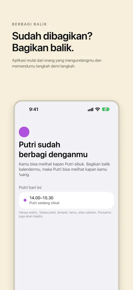 Sudah dibagikan? Bagikan balik. Aplikasi mulai dari orang yang mengundangmu dan memandumu langkah demi langkah.